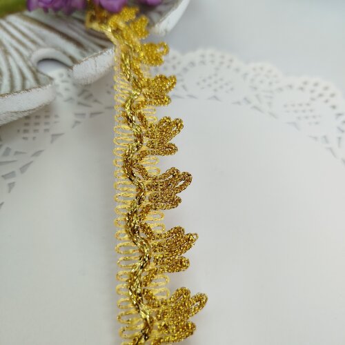 Galão Passamanaria Decorativo Dourado - Venda a Metro