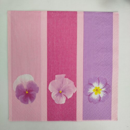 Guardanapo de Papel para Decupagem tema Violetas  - 7 unidades