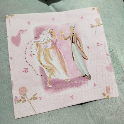 Guardanapo de Papel para Decupagem importado tema Noivos