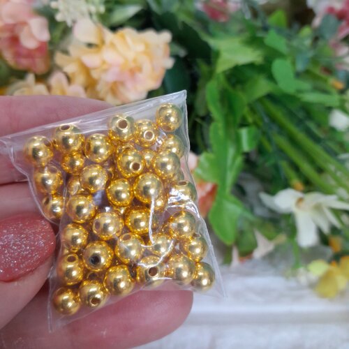 Mix Pérolas e Apliques de Estrelas Azul e Dourado