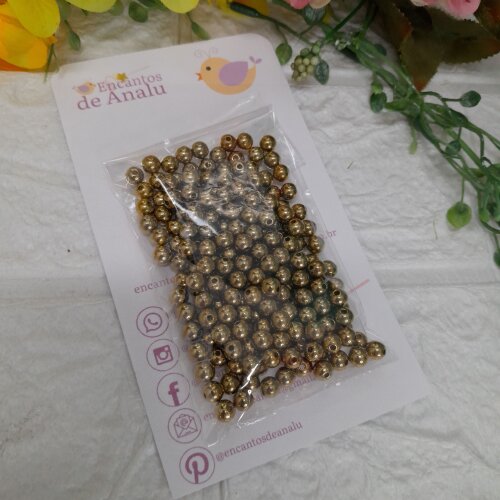 Perola Ouro Velho - 6mm - Pacote com 20 gramas