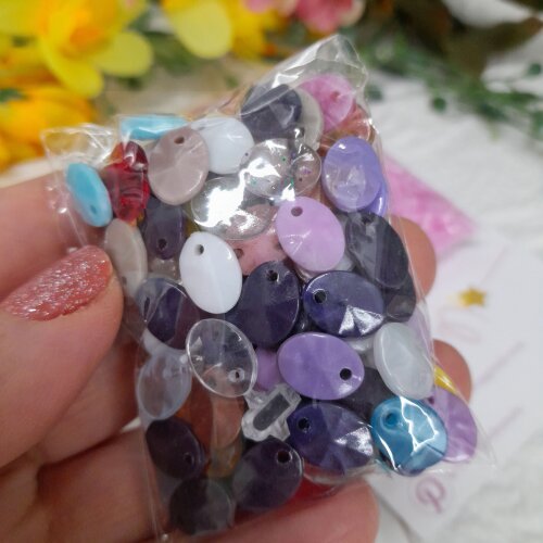 Mix de Canutilhos, Apliques Miçangas Coloridas