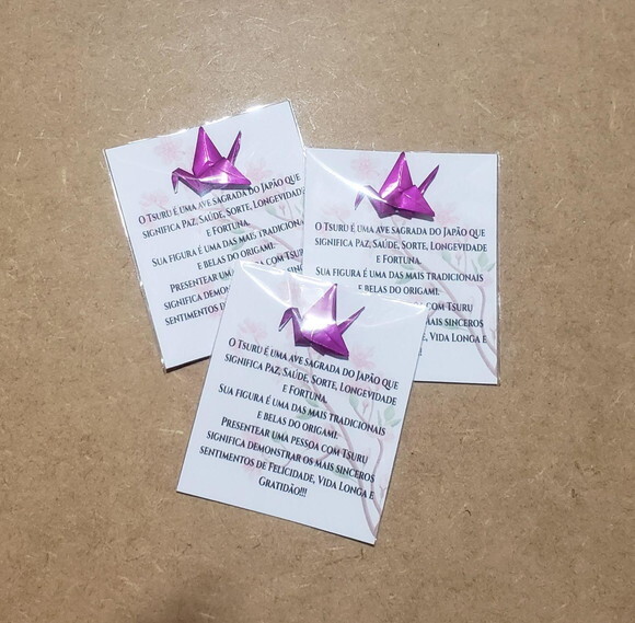 80 Tsuru com Tags com Mensagem