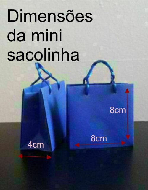 10 mini Sacolinhas de origami