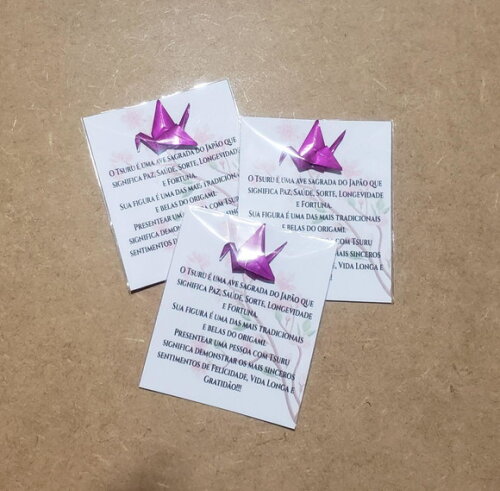 80 Tsuru com Tags com Mensagem