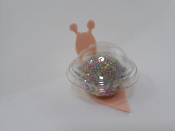 Forminha Caracol com porta brigadeiro descartável - 24 unid