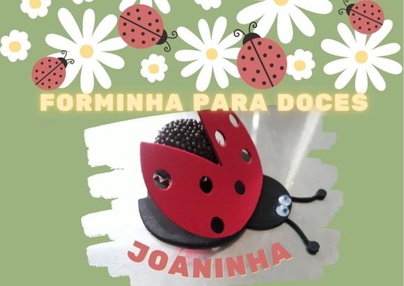 Forminha para Doces e Brigadeiro Joaninha 20 Unidades