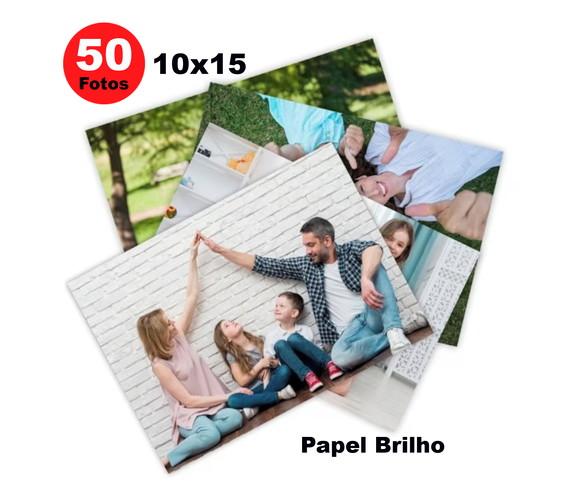 Revelação de 50 Fotos Papel Fotografico Fuj Tamanho 10x15 cm