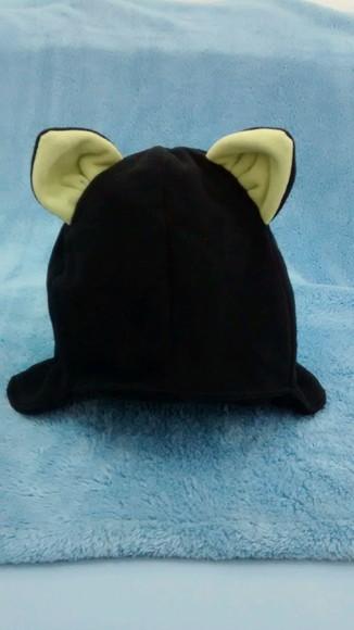 Touca infantil com tapa orelhas CAT NOIR