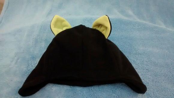 Touca infantil com tapa orelhas CAT NOIR