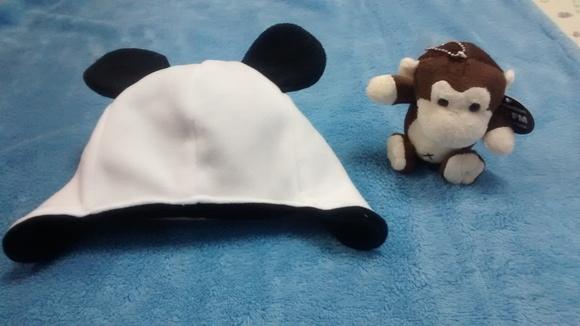 Touca infantil com tapa orelhas PANDA