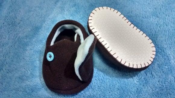 Pantufa para meninos 0 a 2 anos - tecido