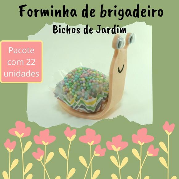Forminha Brigadeiro e Doces Bichos de Jardim Caracol 22 Unid