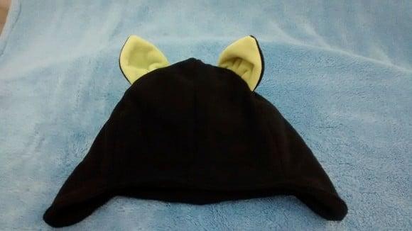 Touca infantil com tapa orelhas CAT NOIR