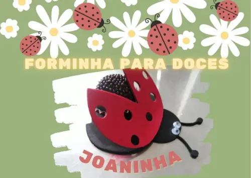 Forminha para Doces e Brigadeiro Joaninha 20 Unidades
