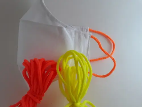 Máscara 3D 100% algodão, modelador nariz, elástico fluoresce