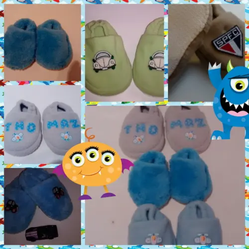 Pantufa para bebês -meninos 0 a 2 anos