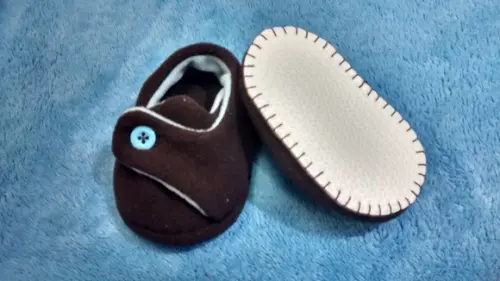 Pantufa para meninos 0 a 2 anos - tecido