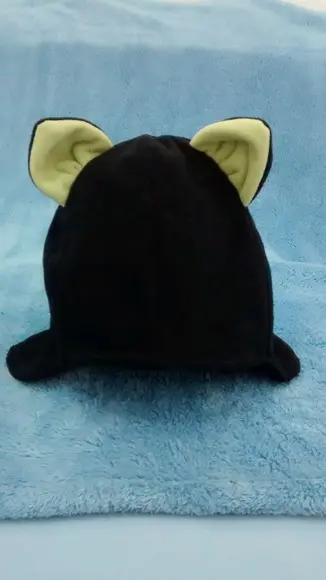 Touca infantil com tapa orelhas CAT NOIR