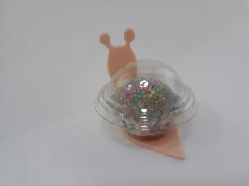 Forminha Caracol com porta brigadeiro descartável - 24 unid