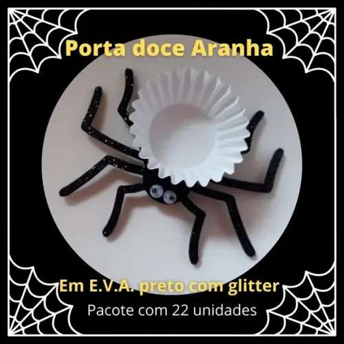 Forminha brigadeiro Aranha brilho 22 unidades