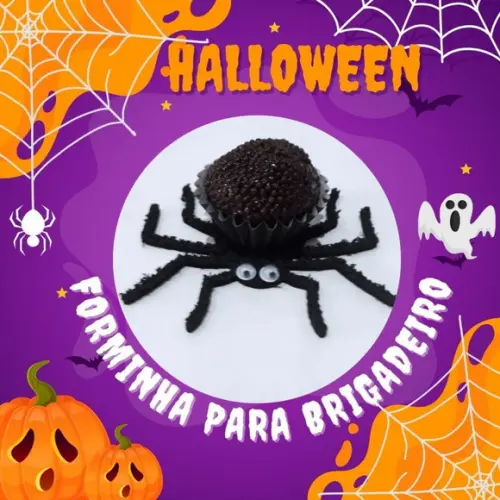 Forminha Brigadeiro Aranha Peluda 42 Unidades