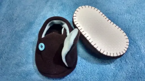 Pantufa para meninos 0 a 2 anos - tecido