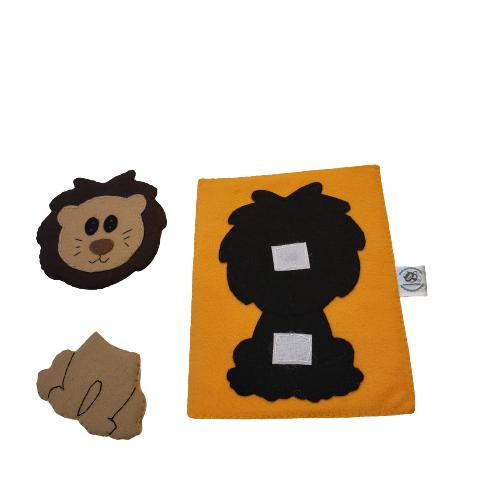 Quebra Cabeça e Jogo das Sombras dos Animais em Feltro