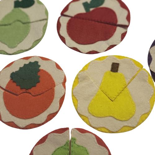 Quebra Cabeça Frutas em Feltro