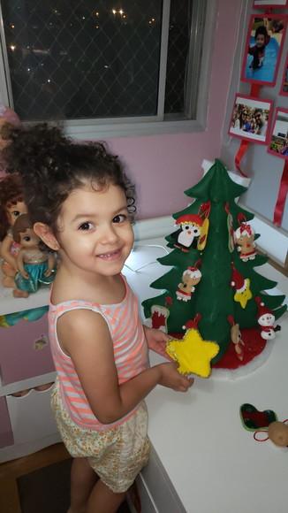 Arvore de Natal De Mesa Interativa em Feltro