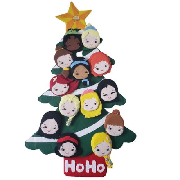 Arvore de Natal Princesas e Vingadores Montessoriana Feltro
