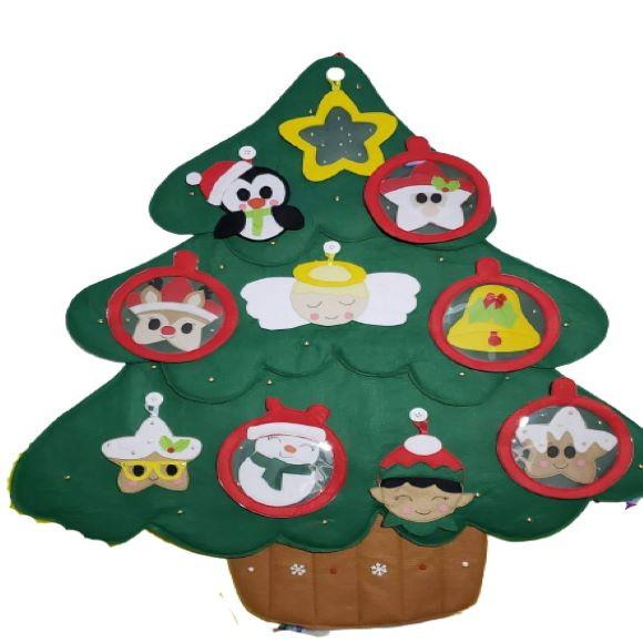 Arvore de Natal Sensorial Montessoriana em Feltro Desmonta