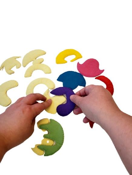 Circulo da Correspondência em Feltro Recurso Pedagogico