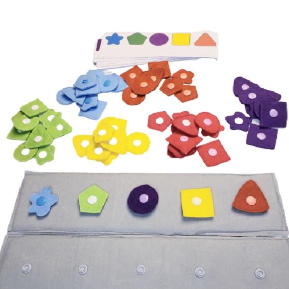 Jogo Competição das Formas Geométricas Fast Forms em Feltro
