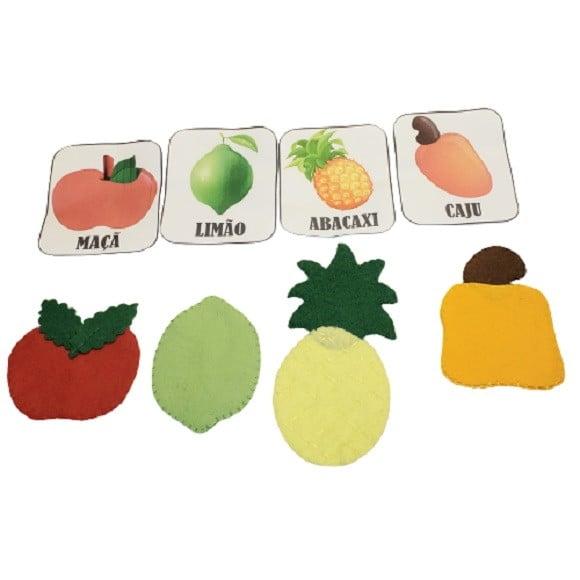 Jogo Pareamento das Frutas em Feltro