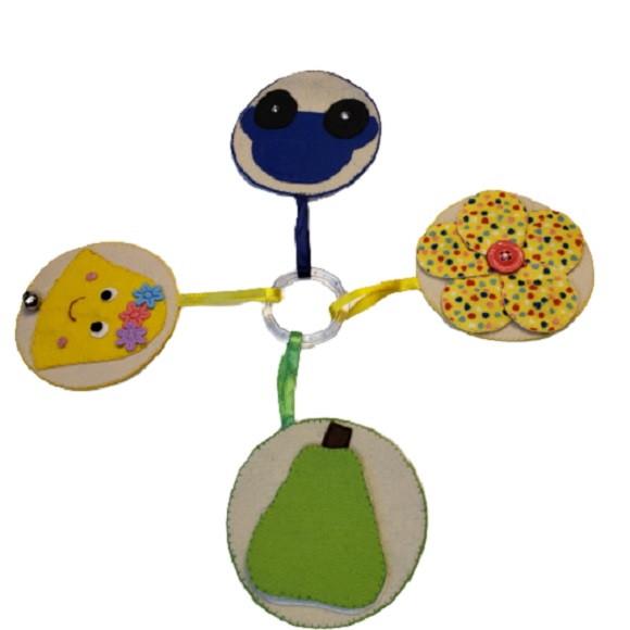 Kit Bebê 4 Cards Sensoriais em Feltro Montessori