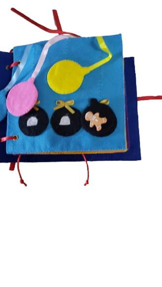 Livro Atividades Interativo Sensorial Tema Natal em Feltro