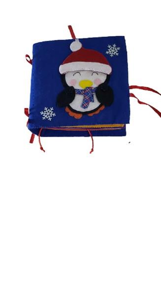 Livro Atividades Interativo Sensorial Tema Natal em Feltro