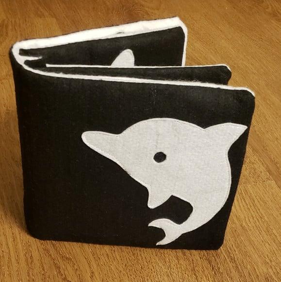 Livro Sensorial Fofobook Preto e Branco para Bebê em Feltro