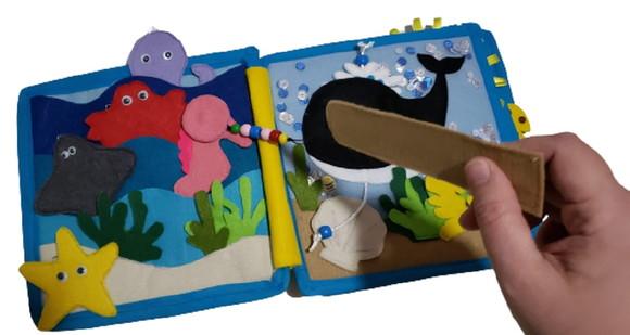 Livro Sensorial Quiet Book Natureza em Feltro
