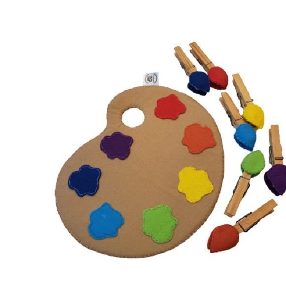 Paleta do Pintor em Feltro - Recurso Pedagógico