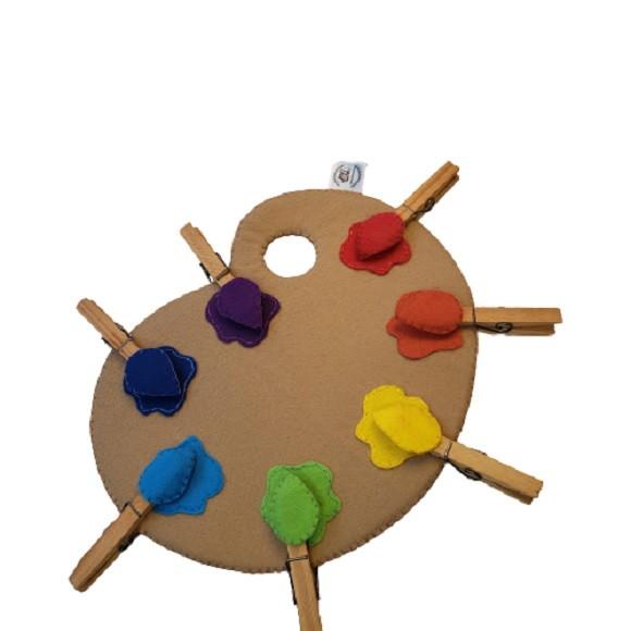 Paleta do Pintor em Feltro - Recurso Pedagógico