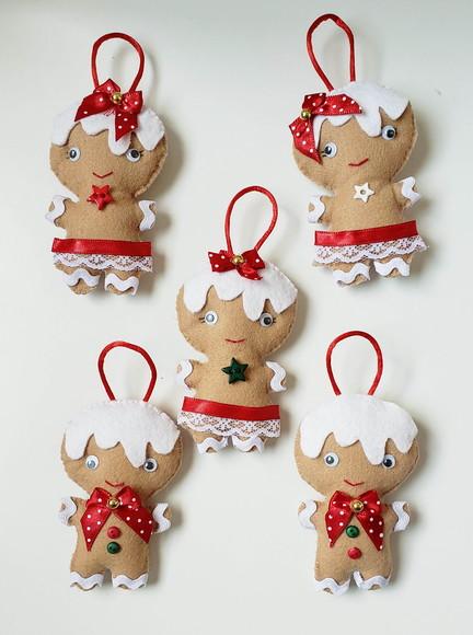 Pingentes de Natal em Feltro
