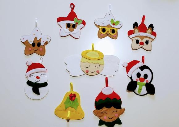 Pingentes para Arvore de Natal em Feltro