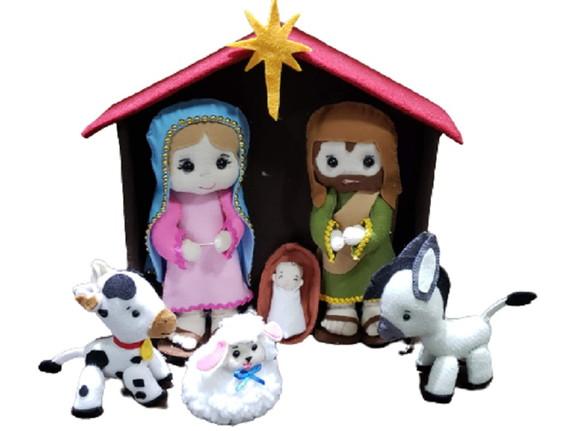 Presépio Completo de Natal em Feltro