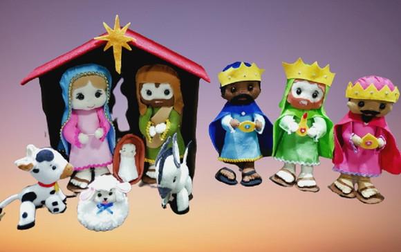 Presépio Completo de Natal em Feltro
