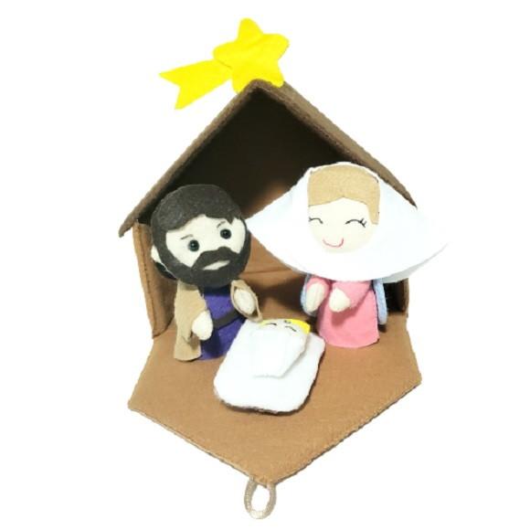 Presépio Pequeno de Natal em Feltro