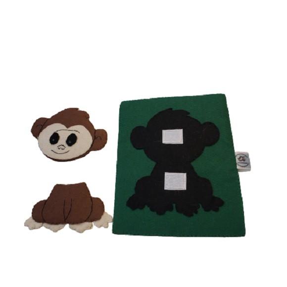 Quebra Cabeça e Jogo das Sombras dos Animais em Feltro