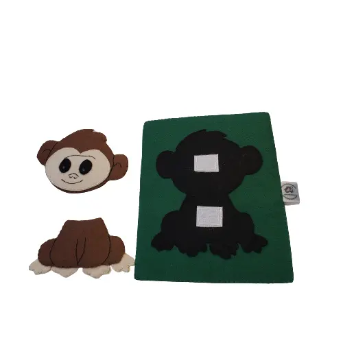 Quebra Cabeça e Jogo das Sombras dos Animais em Feltro