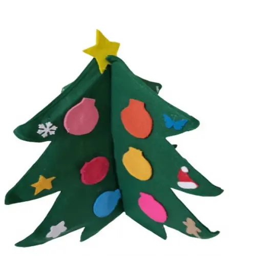Arvore de Natal 3d Grande de Mesa Interativa em Feltro